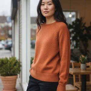 The Knotty Ones Terracotta Recycled Wool Crewneck Sweater size Large